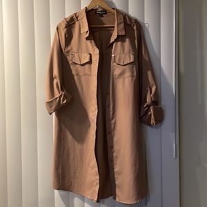 Long button up top - camel color